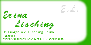 erina lisching business card